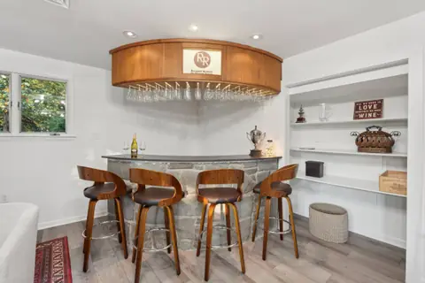 The bar with four stools